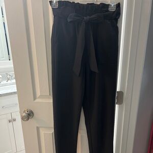 Black Paperbag Pants